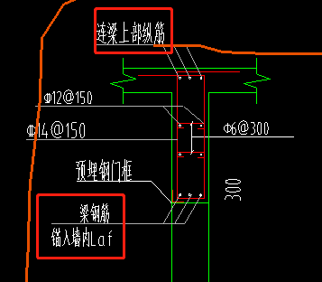 请问门框墙的上部如图，这个还需要手动输入吗，还是软件会自动伸入连梁钢筋
