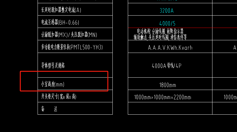 请教一下，配电系统图里的小室高度是指什么