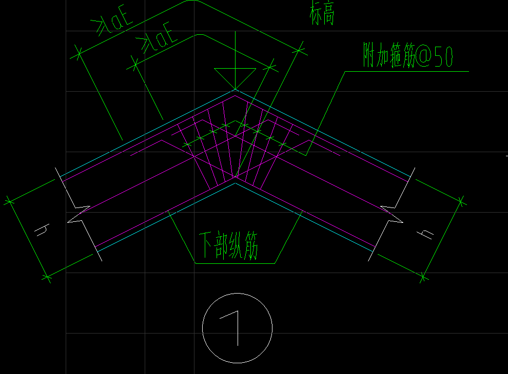 您看這樣的梁與梁之間附加鋼筋應(yīng)該怎么處理啊
