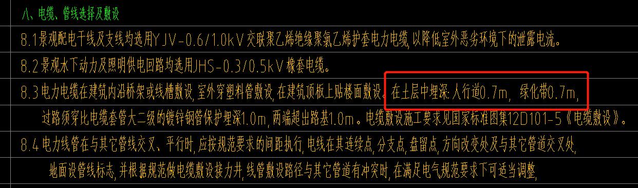 请问这个电缆管的挖土深度是多少啊？