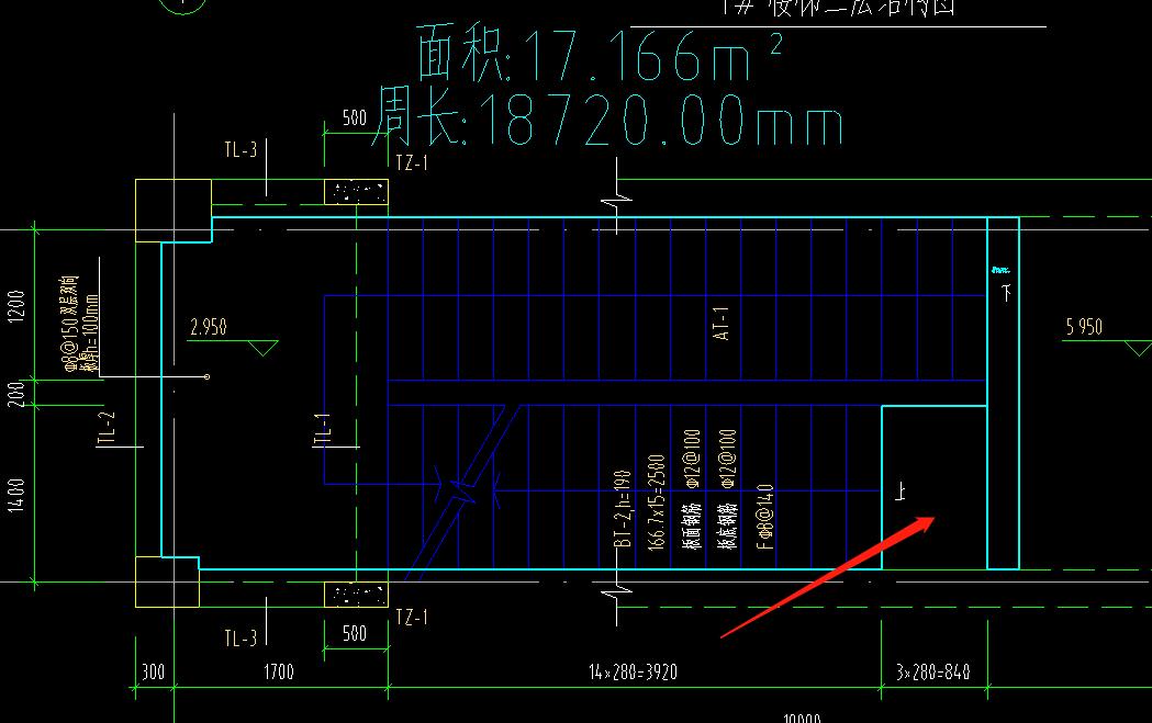 这个楼梯的投影面积对不对