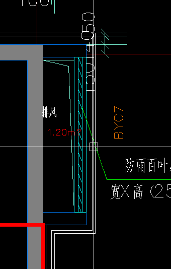 这种建筑外墙上的风井，外边是百叶窗的计算建筑面积吗
