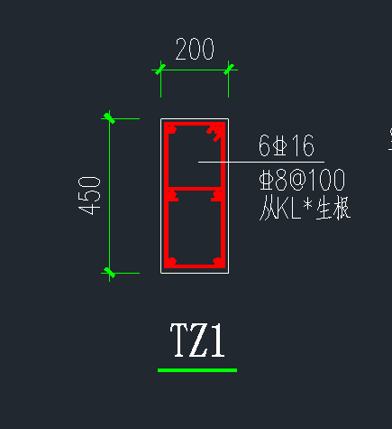 请问这个梯柱从KL生根是什么意思？