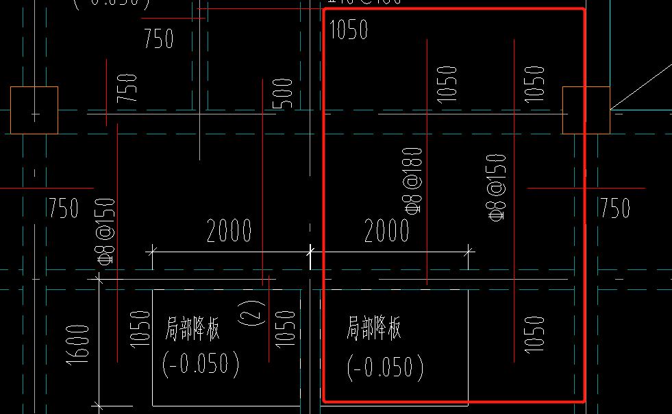 这两个跨板筋的范围是怎么看的？