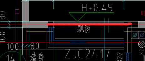 这个飘窗里我标的红线还用画墙吗