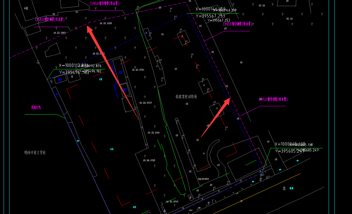 因管道在项目用地红线范围内，为确保工程正常施工，须将此管道从用地范围内移出。（将原管道废除，沿红线外围重新安装一条新管道）,安装供水管道（DN50），请问新安装的供水管道（DN50）的长度跟原管道的长度怎么计算